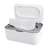 Feuchtt&uuml;cher-Spenderetui, Baby-Feuchtt&uuml;cherbox, Taschentuch-Aufbewahrungsbox mit Deckelverschluss, trockene nasse Toilettenpapierh&uuml;lle, Kunststoff-Serviettenbox, Organizer, Auto, B&uuml;ro