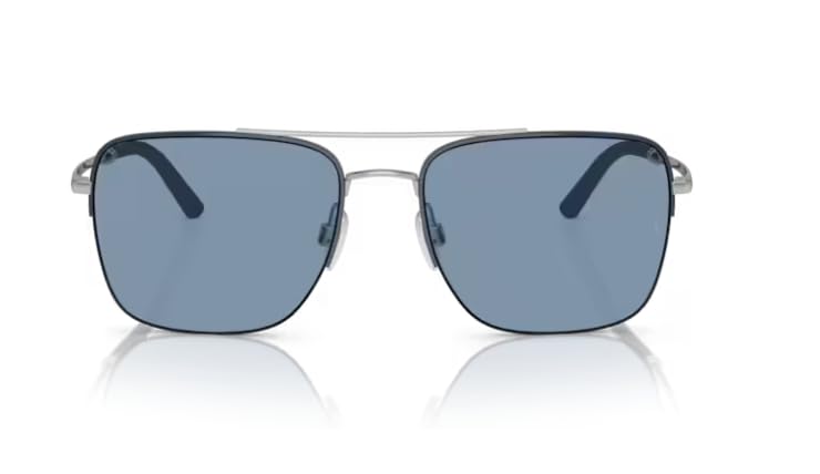 Oliver Peoples 0OV1343S R-2 506380 Blue Ash-Silver/Marine Square Men's Sunglasses, 56/18/1452