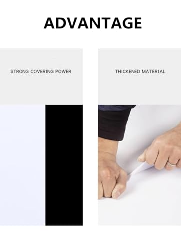 Image of DEEMUS White Matte Peel & Stick Self Adhesive Waterproof Sticker for Living Room, Bedroom Office,Almirah, Floor, Tabletop, Wall, Fridge,& Renovation Projects (2 x 25 Feet)