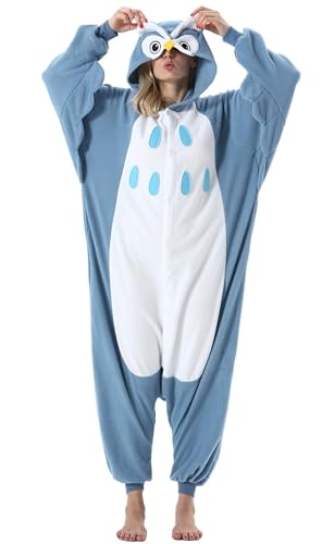 DarkCom Unisexe Adulte Cosplay Hibou Animal Onesie Kigurumi Costume Une pièce Pyjama vêtements de Nuit Combinaison L