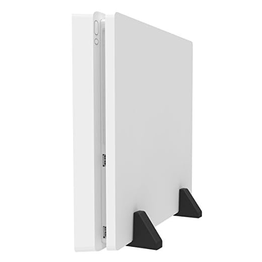 CAPCY PS4 Slim Vertical Stand for PlayStation 4 Slim & PSVR in Black Silicone