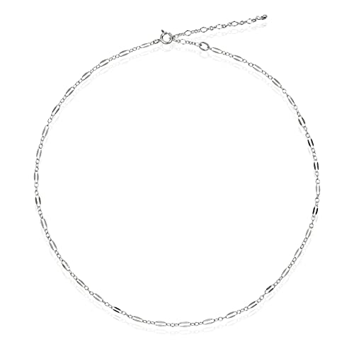 Sterling silver chain choker - Minimalist ultra thin Sterling silver chain necklace - delicate wedding jewel - stackable necklace - modern