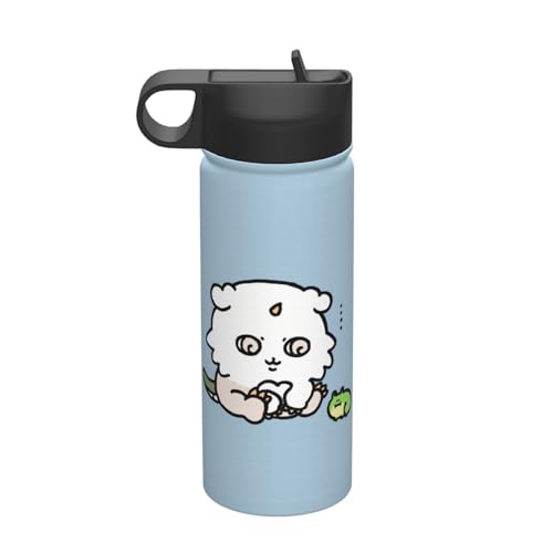 ステンレスカップ ちいかわ あのこ コーヒーカップ 車用 タンブラー かわいい 大容量 保温 保冷 真空断熱 蓋付き 水筒 ウォーターボトル 取っ手付き 持ち運びやすい スポーツ アウトドア オフィス 家庭用 車用 男女兼用 誕生日プレゼント 500ml