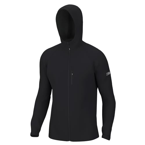 HUK Mens Rover Jacket, Waterproof & Wind-Resistant Jacket with Hood for Men, Black, Medium