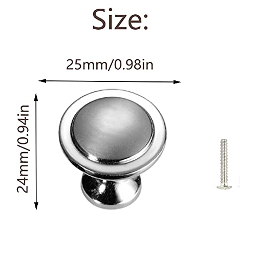 SDHFSGN 6 Pezzi Pomelli per Mobili Argento in