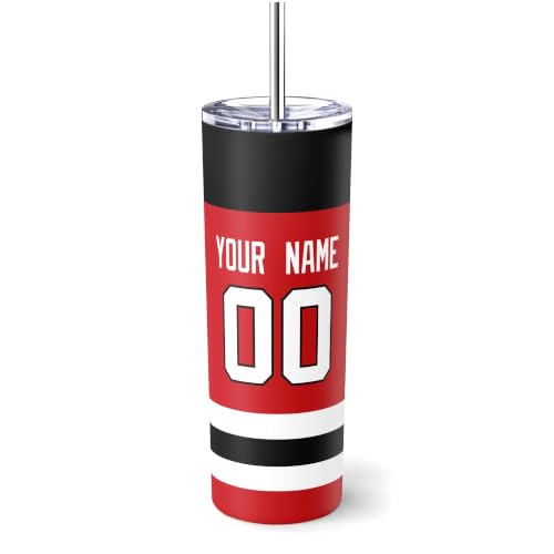 Image of ANTKING New Jersey Tumbler 20oz Travel Mug Custom Name Number Gifts | Stainless Steel Insulated Coffee Cup for Men Women