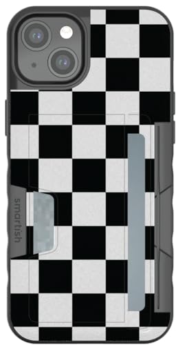 Smartish - Checker? I don't even know'er! - iPhone 15 Magnetic Case - Gripmunk Compatible with MagSafe [Lightweight + Protective] Slim Thin Grip Cover with Microfiber Lining for Apple iPhone 15