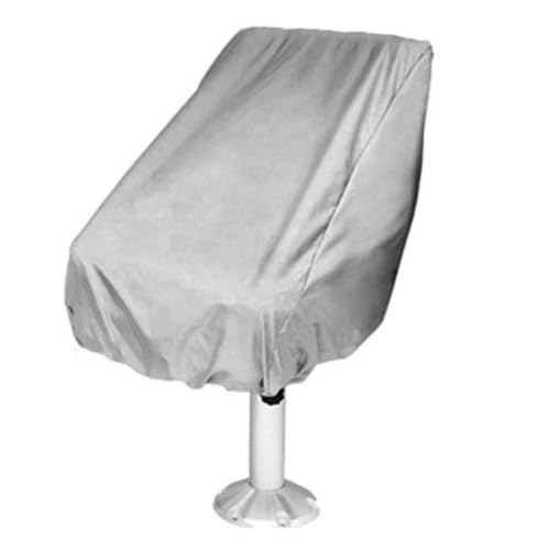 NbgrvB Housse de siège pour extérieur et pour utilisation marine | Tissu Oxford 420D | Imperméable et résistant aux UV | 60 x 55 x 63 cm | Chaises de jardin, terrasse, yacht Helm gris