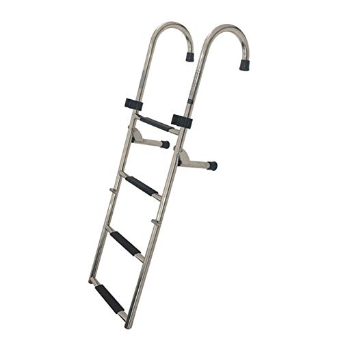 Escalera Marina Plegable de Acero Inoxidable con 4 Escalones miniatura 1