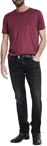 John Varvatos Men's Amanto Crew, Plum3