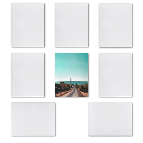 MR.R Confezione da 8 pezzi di piastrelle in ceramica bianca lucida per stampa a sublimazione, 15 x 20 cm, cornice portafoto personalizzata, per matrimoni, compleanni, decorazioni (15 x 20 cm)