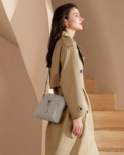 Image of befen Genuine Leather Crossbody Purses for Women, Women's Small Crossbody Shoulder Bag with Built in RFID Wallet