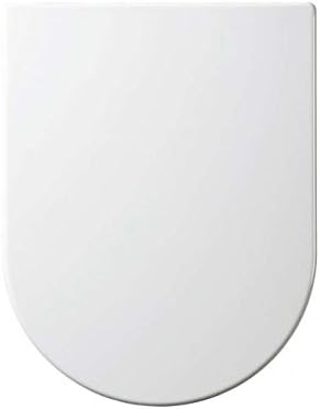 Realpack Q-line® BATHROOM SOFT CLOSE SLOW OVAL WHITE TOILET SEATS | STANDARD/D-SHAPE/LUXURY | BOTTOM FIXING | NEW FREE UK DELIVERY (D-Shape)