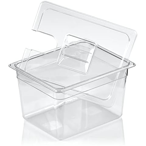 Mahlzeit Sous Vide Garer Wasserbad bis 12 Liter | inkl. passendem Deckel | GN Behälter 1/2, Sousvidegarer, Sous Vide Behälter mit Deckel, Sousvidebecken, Gastrobehälter, Sousvidegarer Set Cover