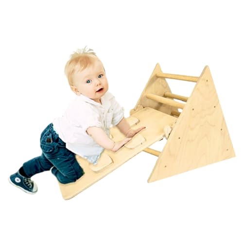SWEETME Triangolo Montessoriano Mini in Legno con Scivolo e Arrampicata