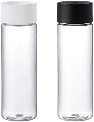 Amazon ポケットサイズクリアボトル スリムデザイン 直飲みタイプ マイボトル シンプルデザイン 流行 スポーツ ランチ ジム 透明 ブラック ノーブランド品 水筒 マグボトル