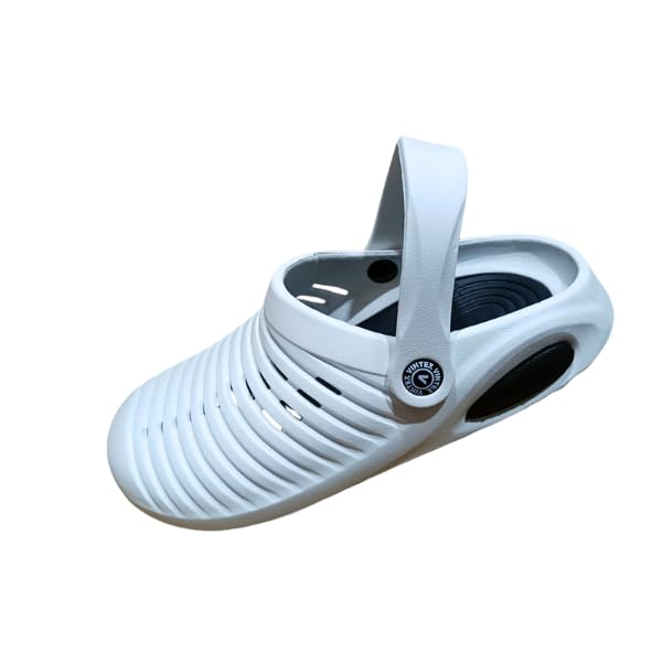 Image of Casual Slingback Clogs for Men with EVA Sole | Lightweight, Breathable Slip-On Footwear | All-Day Comfort for Indoor & Outdoor Use White