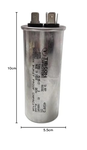 Image of M&M HARIS inchTibcon Capacitor 45 MFD 440V for Air Conditioner (Split & Window Air Conditioners) 1.5 Ton & 2 Ton Air Conditioner