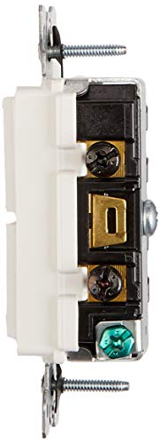 Leviton 5643-W 15 Amp, 120/277 Volt, Decora Brand Style 3-Way / 3-Way Ac Combination Switch, Commercial Grade, Grounding, White #TOP4
