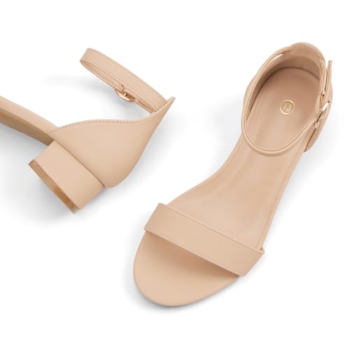 K KomForme Girls Sandals Low Heels Dress Pump Ankle Strap Open Toe Wedding Party Shoes(Toddler/Little Kids/Big Kids)4