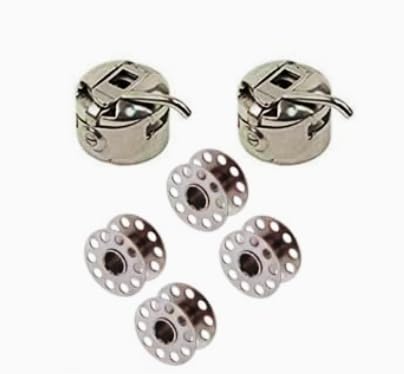 Original Bobbin Case 2 and Bobbins 4 for Singer/Usha/Vidya/Brother and Other Sewing Machines (Steel) - Combo - Non-Electronic Sewing Machine..-image-41