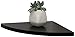 V-LIGHT Wood Corner Shelf, Black Finish (VS151003B) Decorative Shelving,