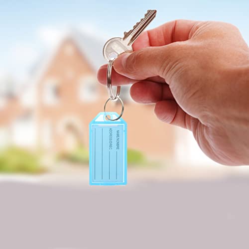 NUOBESTY 30Pcs Tags- Chave Com Rótulos Item Identificadores de Plástico Identificadores de Teclado R