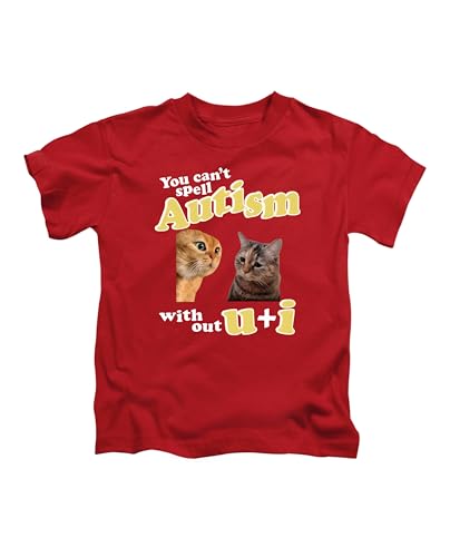 Image of Taylor Brown Can't Spell tism Without u and I, brainrot Meme Novelty Silly Rude Humerous Joke Tee T-Shirt Funny Unisex T Shirt Top Red