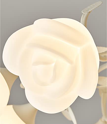 Suspension moderne blanche en forme de rose pour une ambiance douce - 5