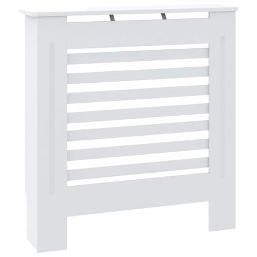 vidaXL MDF Radiator Cover Garden Outdoor Home Indoor Living Room Household Appliance Heating Radiator Cover Heater Shelf Cabinet White 30.7