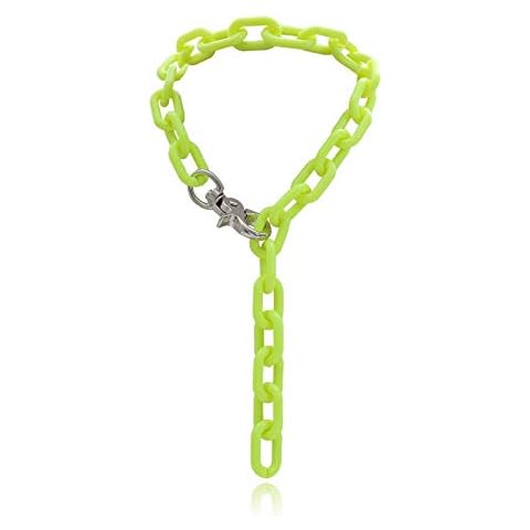 Chunky Acrylic Paperclip Chain Choker Necklace Cover