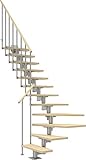 MITTELHOLMTREPPE: Nebentreppe mit 11 Stufen für eine variabel einstellbare Geschosshöhe von 222 – 270 cm