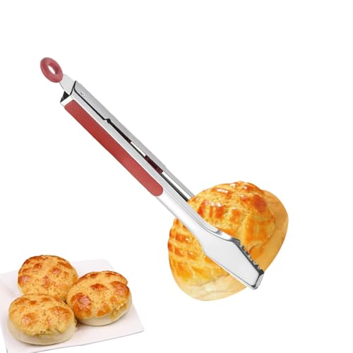 Grill Pinze Per Alimenti In Acciaio Inox - Strumento Da Cucina Resistente Al Calore, Pinze Per Buffet | Utensile Da Cucina Durevole, Pinze Per Preparare Alimenti, Arrostire A Casa E Al