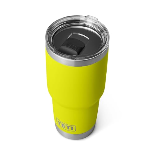 Image of YETI Rambler 30 oz Tumbler, Stainless Steel, Vacuum Insulated with MagSlider Lid, Firefly Yellow