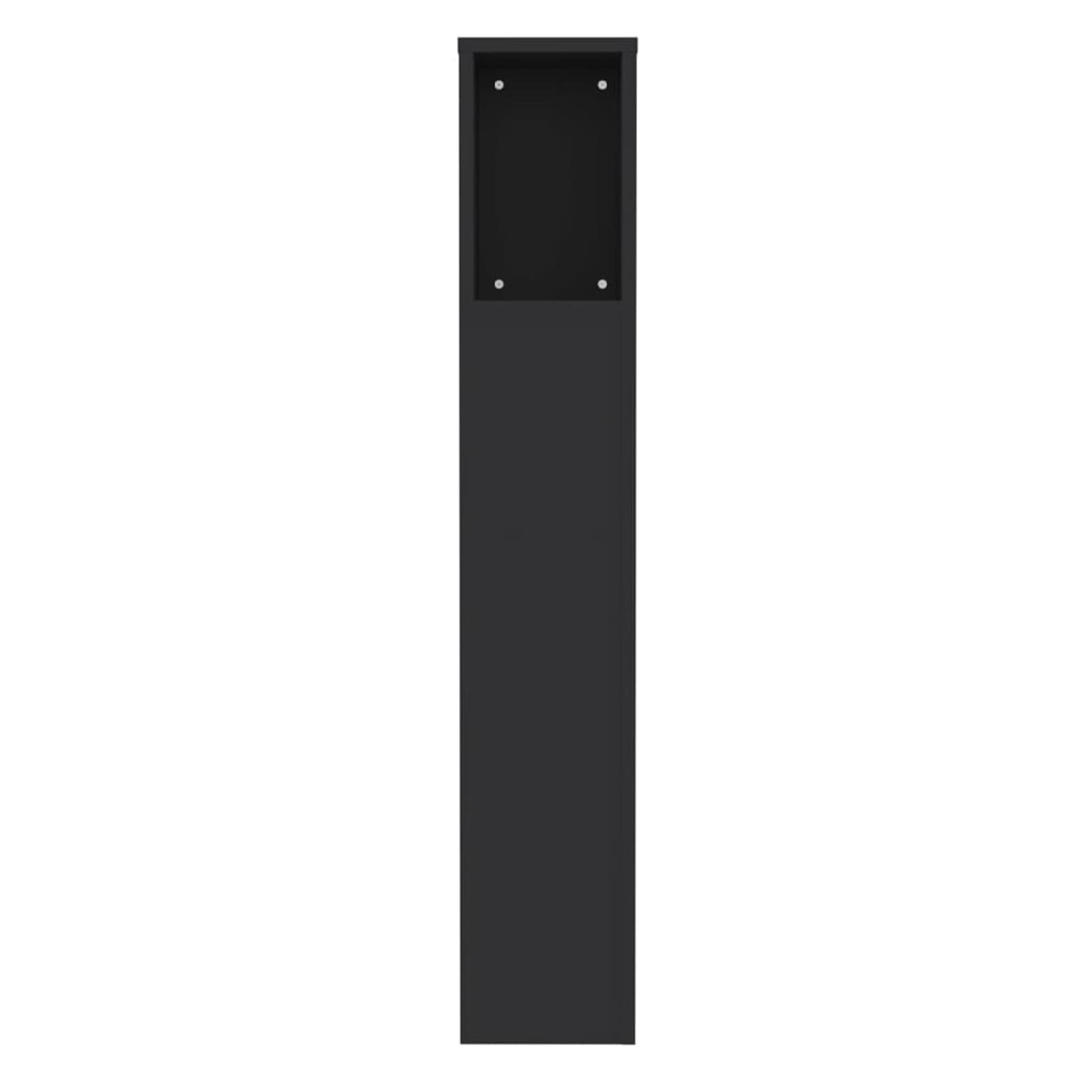 Mueble cabecero, Cabezal De Cama, Cabecera para Cama, Cabezales Dormitorios Modernos, Negro 100x18,5x104,5 cm