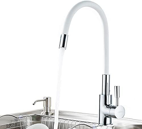 Robinet d'évier de cuisine mitigeur eau chaude et froide pivotant pour bar et ferme