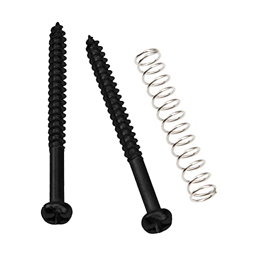 32Pcs Yootones Bass Pickup Mounting Screws Springs Compatible With P Bass Jazz Bass Or P90 Pickups (Black) #TOP3