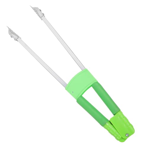VILLFUL Trash Picker Garbage Tongs Pickup Grabber Tool Heavy Duty Nippers Reusable Garbage Clamps Trash Claw Grabber Trash Grabber Grabbing Pick up Tool for Elderly Light Green Plastic
