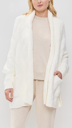 Barefoot Dreams Women's CozyChic Cable Weave Blanket Wrap2