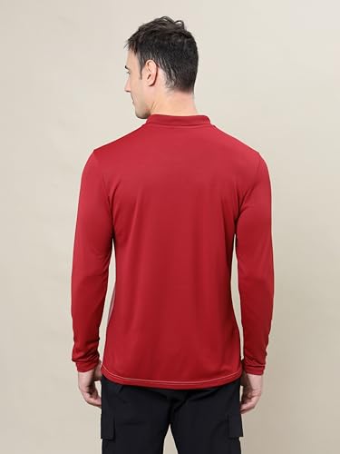 Image of TECHNOSPORT Men's 100% Polyester Slim Fit T-Shirt - (P710 P ) Pack of 1