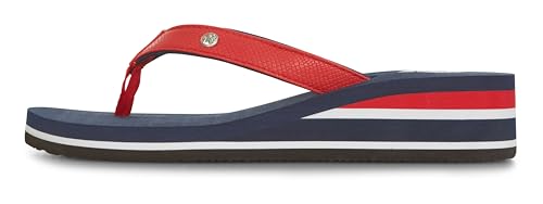 Image of Floopi High Heel Wedge Sandals for Women-Comfort Yoga Mat Footbed for Support, Flip Flop Thong Platforms for Summer