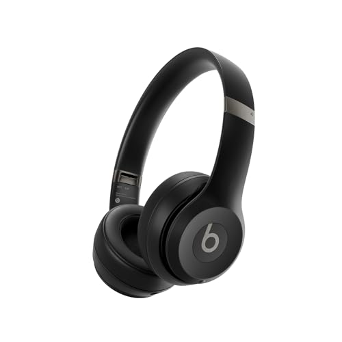 Beats Solo 4 – Wireless Bluetooth On-Ear Headphones, Apple & Android Compatible, Up to 50 Hours of Battery Life – Matte Black