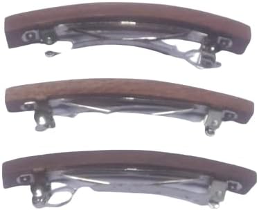 CWA Wooden Hair Clips | Designer Hair pins for Womens - Pack of 3
