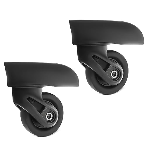 トロリーキャスター 交換用 高耐久 ローラーホイール 2個 ラゲッジボックス スーツケース用 360度 静音ホイール