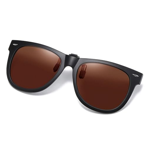 Polarized Clip On Sunglasses Over Prescription Glasses Anti-Glare UV Protection Flip-up Sun Glasses