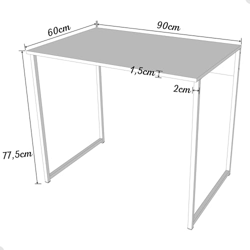 Mesa Para Home Office Inaugura Móveis Cor Freijó Escrivaninha Industrial Quarto Notebook Escritorio Computador Para Estudos Grande (Preto)