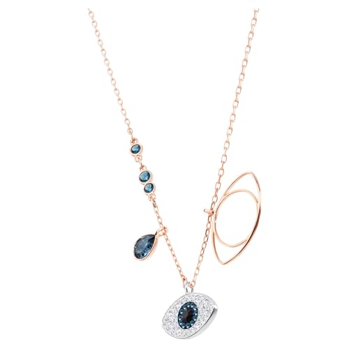 Swarovski Women's Symbolica Evil Eye Pendant Necklace, Blue, Mixed Metal Finish3