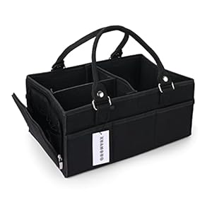 Baby Diaper Caddy Organizer for Girl Boy Large Nursery Storage Bin Basket Portable Holder Tote Bag for Changing Table…