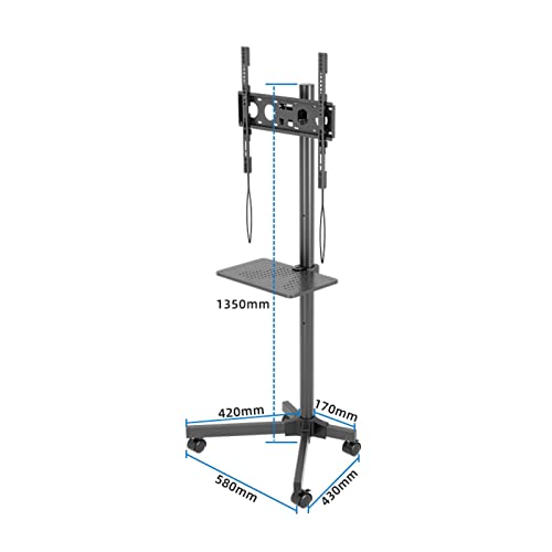 Soporte móvil para TV con ruedas ajustable para 17-55 pulgadas miniatura 2