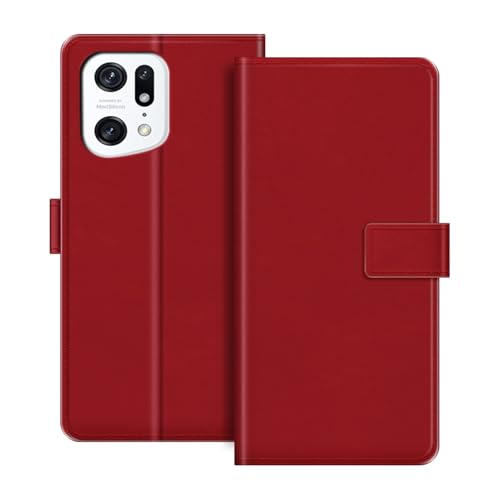 ESACMOT ���U�[�E�H���b�g�P�[�X OPPO Find X5 Pro �Ƃ̌݊������� �J�[�h�z���_�[���X�^���h�t���蒠�^�P�[�X�A�}�O�l�b�g���J�A�ϏՌ��t�H���I�A�J���t���ȃf�U�C�� (��)